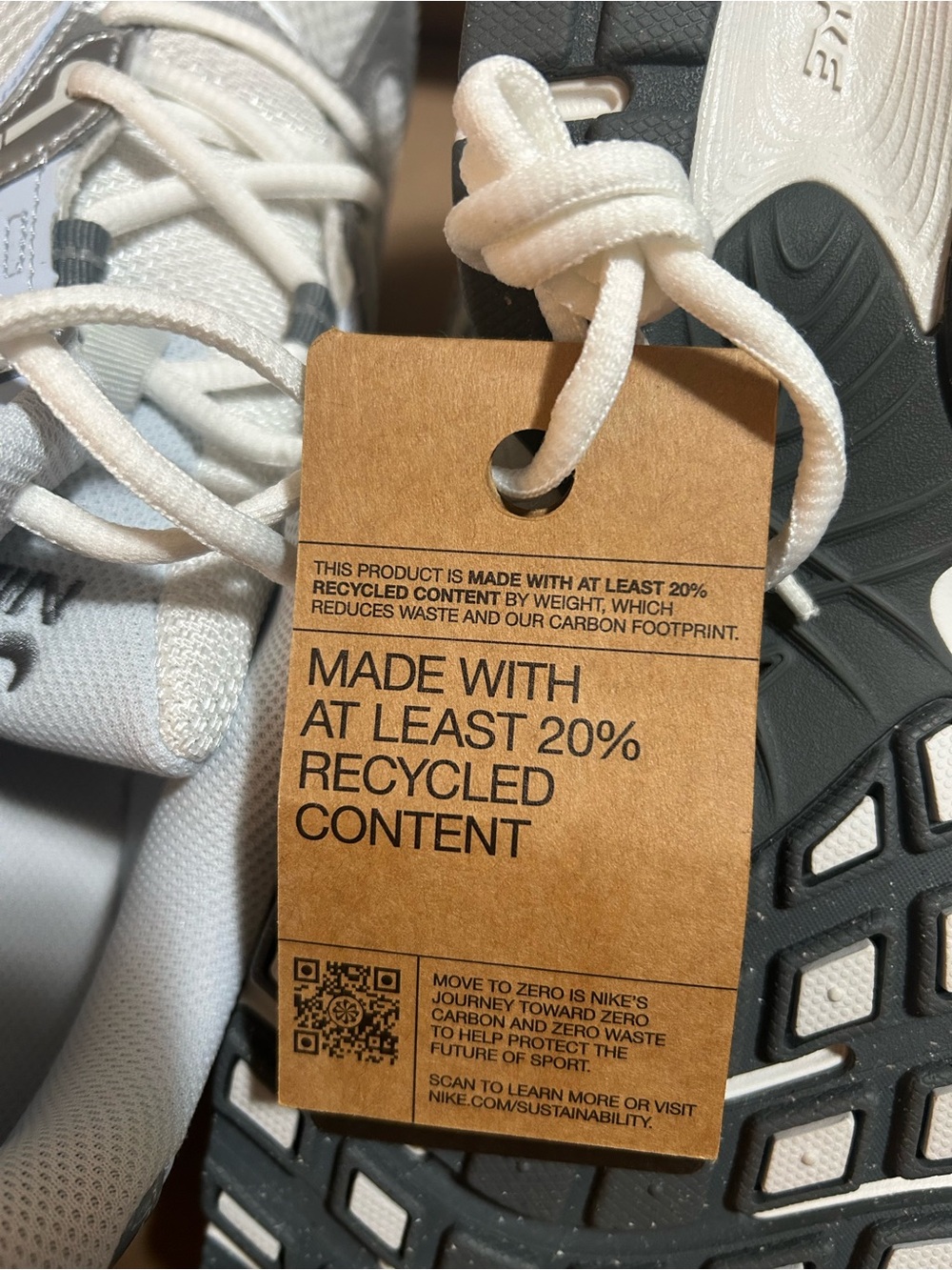 Nike White Silver Gray Mesh Trail-Runner Sneakers - Picture 4 of 5